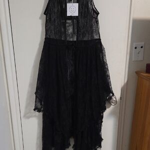 Chic Black Lace Kids Formal Dress
